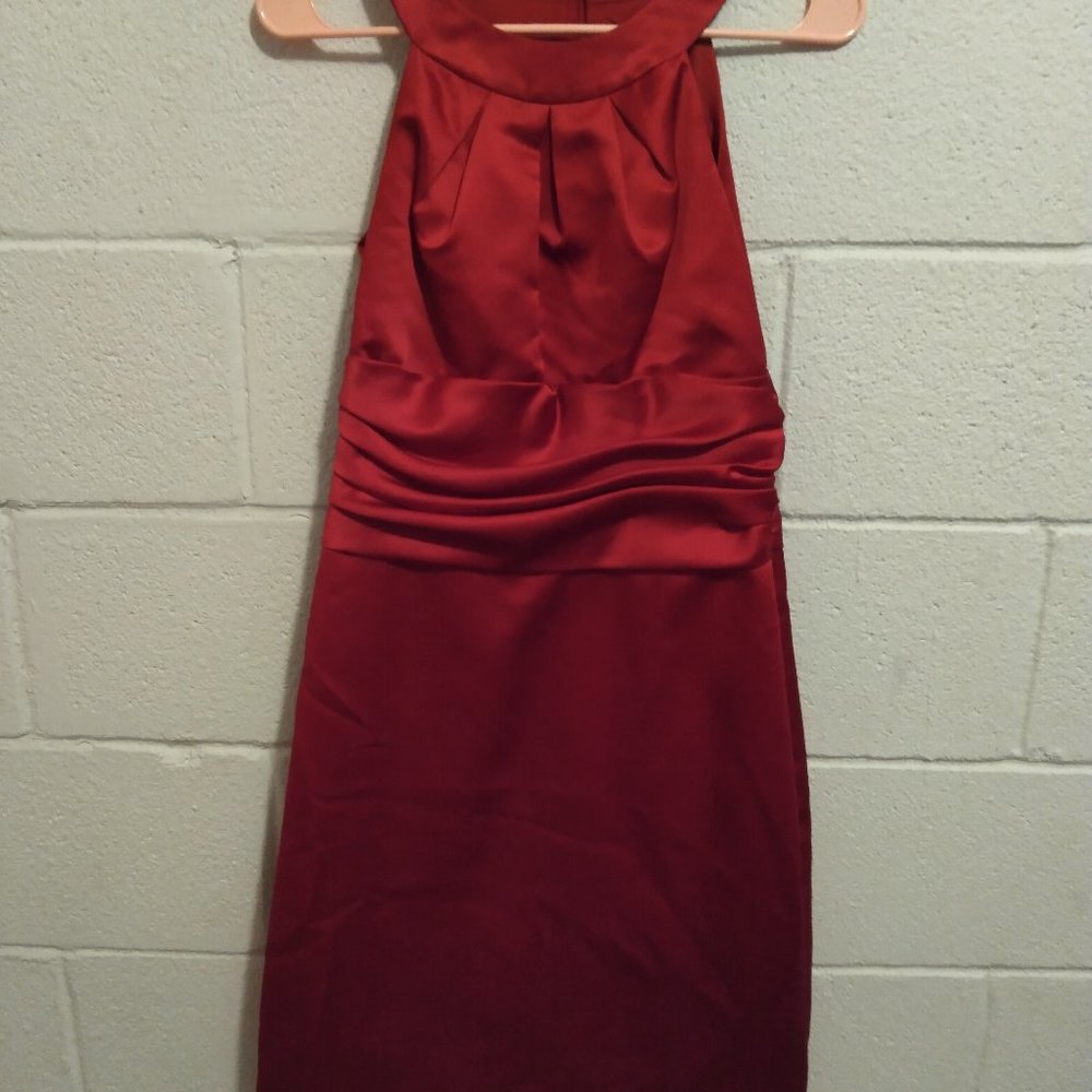 Red Satin Dress
